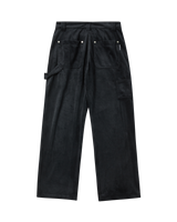 25FW WOMAN ベルベットストレートパンツ ブラック