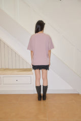 キリハートスカルボクシーTシャツ (PURPLE)