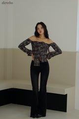 black jeans bootcut denim pants