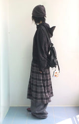 dusty checkered long skirt