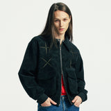 east star suede blouson black