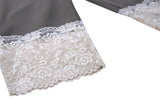 Antique lace leggings ( Cream Charcoal )