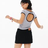 BN Heart Back cut-out crop T-shirt  [2Color]
