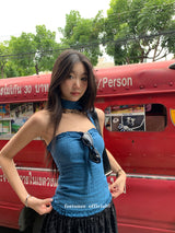 シルバー ブラック マジック アンカット スカート
