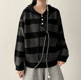 Beaded Dangara Snap Knit Hooded