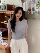 Pastel Summer Raglan Short Sleeve Knit (5color)