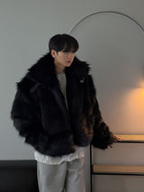[Premium] ASCLO Western Buckle Fur Jacket
