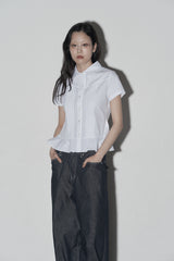 ピンタックブラウス (white)