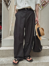 Paul Stripe Curved Slacks