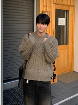 Try embossed twist knit