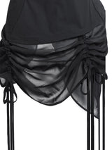 CURVED ZIP-UP SHIRT WITH LAYER . COOL BLACK