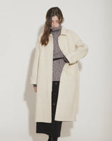 WOOL BALMACAAN COAT [IVORY]