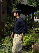 Deli henry-neck long sleeve t-shirt