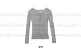 BUTTON SLIM KNIT