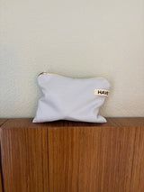 Soft cotton flat pouch - sky blue , S size