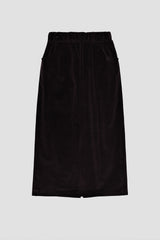 Corduroy maxi skirt, Dark brown