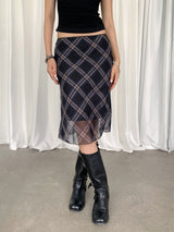 Prepy Midi Flared Skirt
