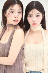 ネックタイニットキャミソール / necktie knit camisole