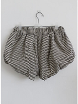 RETRO CHECK PUFF BLOOMER (BEIGE, BLACK 2COLORS!)