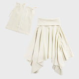 (SET) WARMER SKIRT & MILD LEG WARMER _CREAM