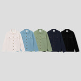 LMNフォールドツーポケッツショートスリーブカーディガン (4 colors)