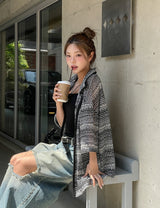 Wavy Bohemian Mix Short Sleeve Shirt