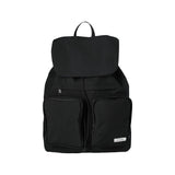 FLAP STRING BACKPACK / BLACK