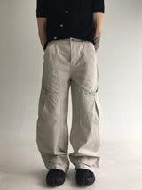 curved dyeing strap wide pants(2colors)