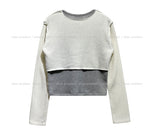 Linz Two-Tone Layered Knit Cardigan