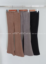 suede banding bootcut long pants