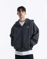 BACK ROUND WINDBREAKER (Black, Charcoal)
