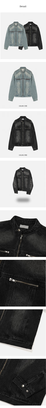 [PROMOTION] Domingo biker denim jacket (2color)