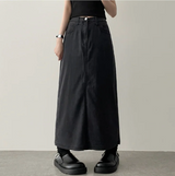  Sundy Charlang Cool Denim Long Skirt [Short & Basic Selection] Lyocell Fabric