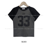 メモリーラグランセミクロップTシャツ