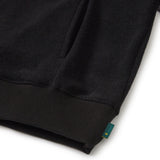 Stripe knit zip-up jacket / Black