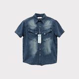 Ever snap western muscle-fit denim shirt