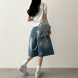 Meli Pintuck Denim Bermuda Shorts [Short & Long Selection*]