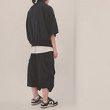 street shape capri shorts_black