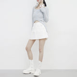 Swanne Damage Cardigan + Cropped Sleeveless Set