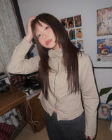 (2color) High-Neck Cut-Off Cotton Jacket