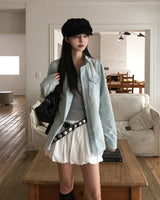 Icy Western Pocket Denim Shirt