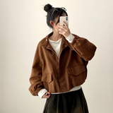 Fumo High Neck Banding Suede Jumper