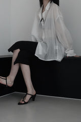 see-through overfit twinkle shirt (4color)
