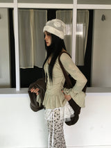 needs frill shirring blouse t