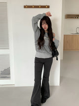 Allin Back Pocket Long Bootcut Slim Fit Cotton Pants