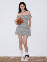 rirri 2025 Spring-Summer  オフショルダーコットンフローラルワンピース