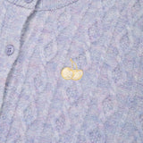 SMALL CHERRY CABLE KNIT CARDIGAN [LAVENDER]