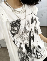 Chemical Girls Loose round neck semi-detachable short-sleeved T-shirt