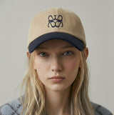 Avivere logo suede khaki navy