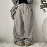 Chelsea string banding fleece wide pants